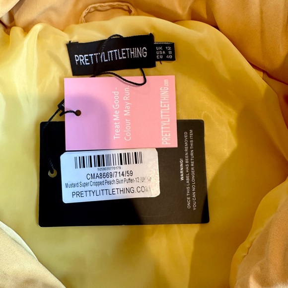 PrettyLittleThing Cropped Puffer Coat - Picture 2 of 2